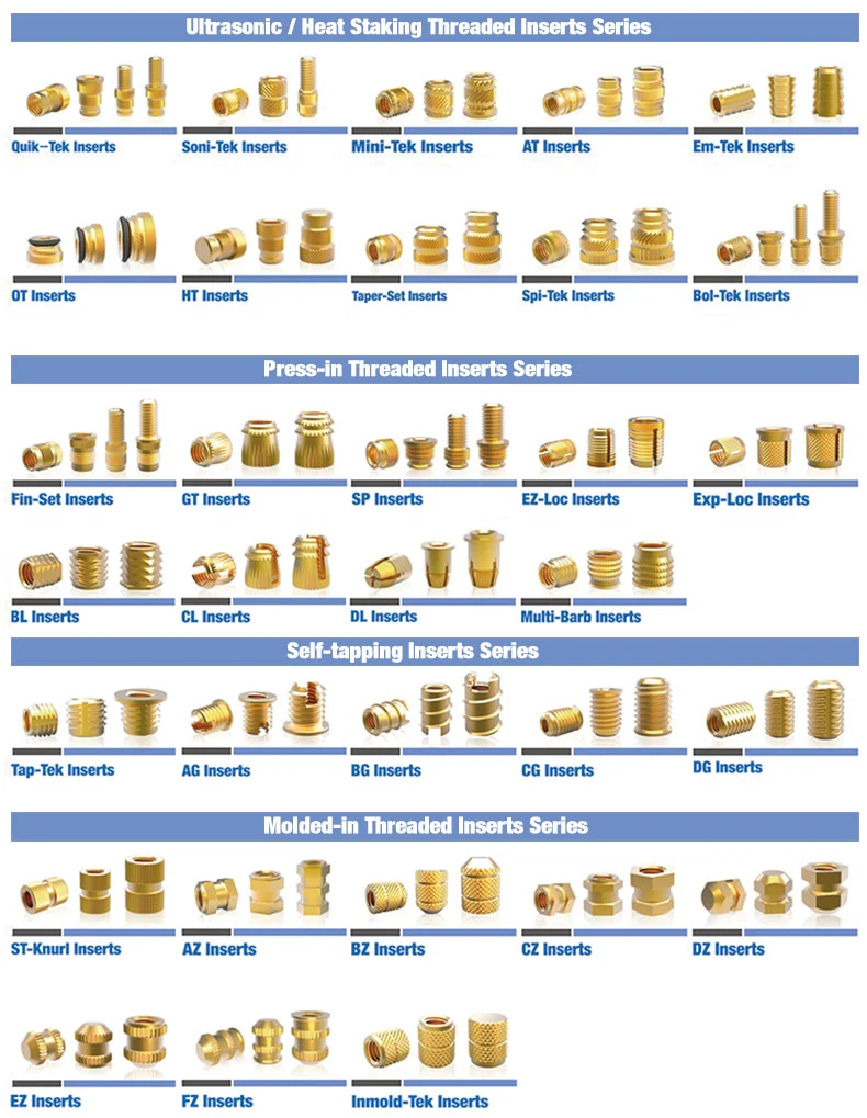 Hot Items, Ss304/Brass/SUS Insert Nuts for Electronic Fittings