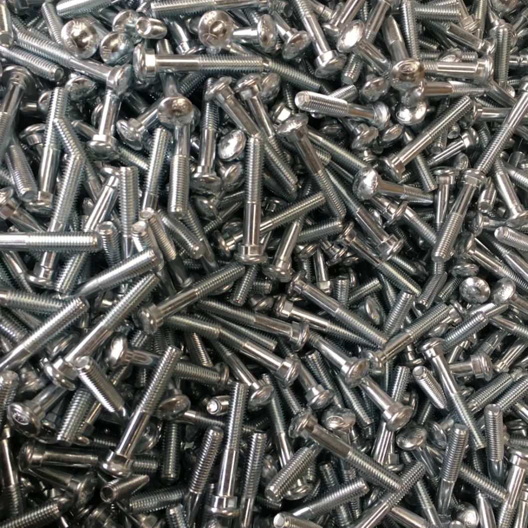 Oval Nut Round Head Neck Track Bolts Screw ASTM A449 A354 Elliptical Nuts and Rail Fish Fisher Screws Fishtail Anchor Bolt