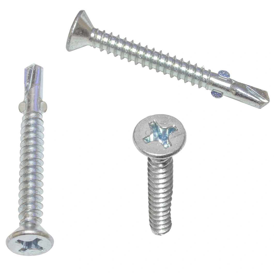 High Quality Flat Head Phillips Drive Carbon Steel Self Drilling Screws with Wings