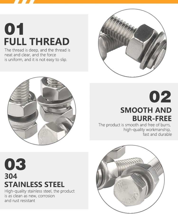 Fastener Manufacturer Stainless Steel Hex Bolt A4-80 DIN933 Bolt