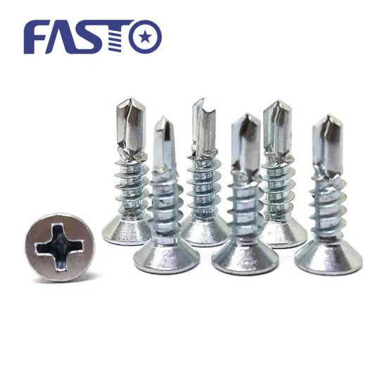High Quality Flat Head Phillips Drive Carbon Steel Self Drilling Screws with Wings